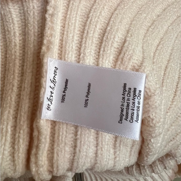 For Love And Lemons Cream Bodycon Sweater Dress with Slit | XS | NWOT - Picture 14 of 14